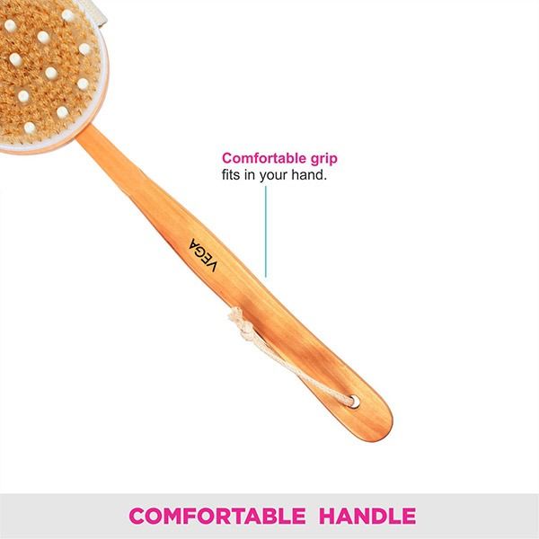 Bristle Bath Brush With Massager - NBA-1/2