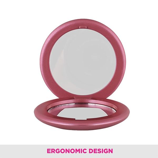 Compact Mirror In Plastic Case-Pink-CM-01-Pink