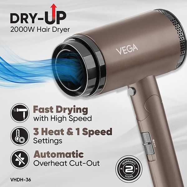 Vega Dry-Up 2000W Hair Dryer  - VHDH-36