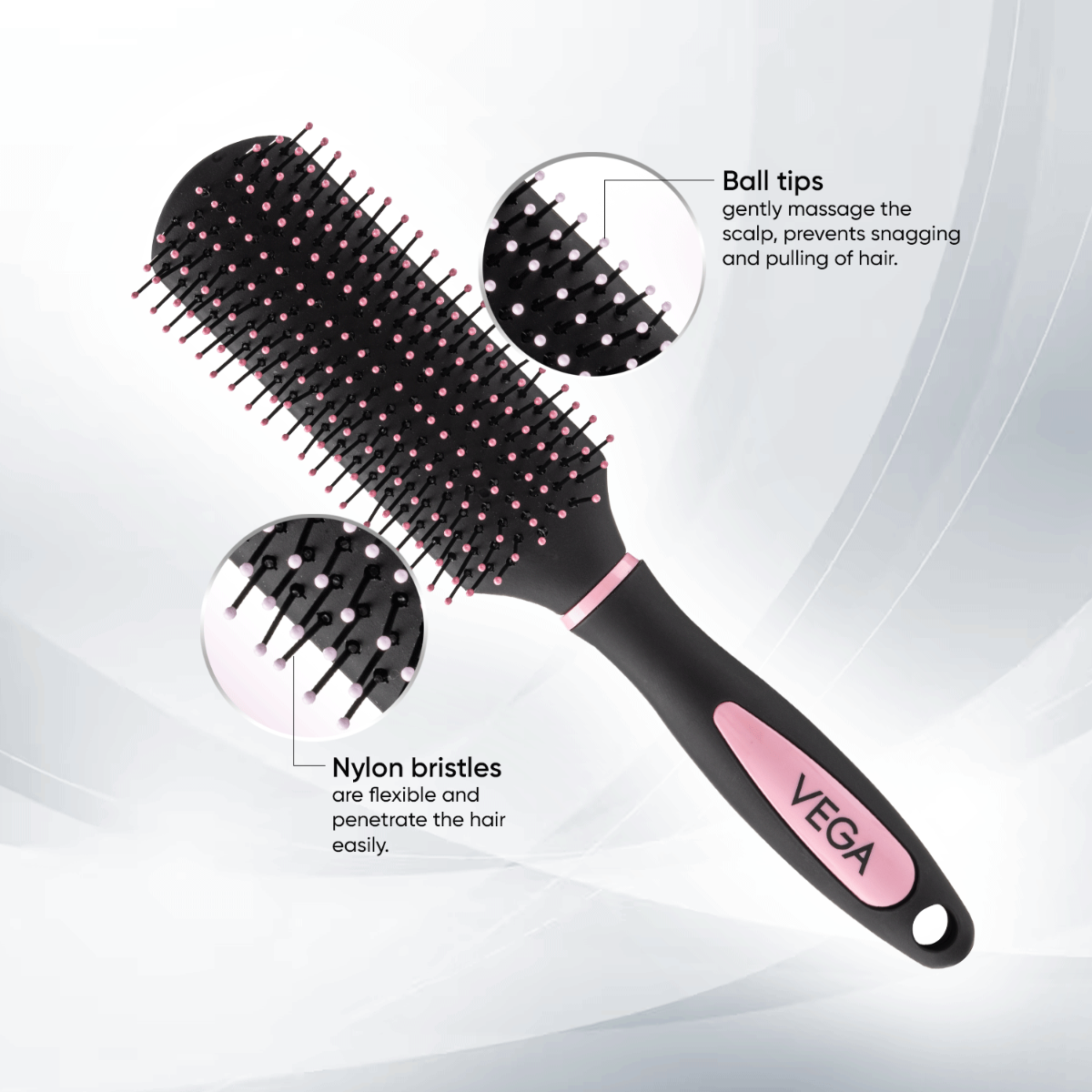 Vega Flat Hair Brush - R21-FB
