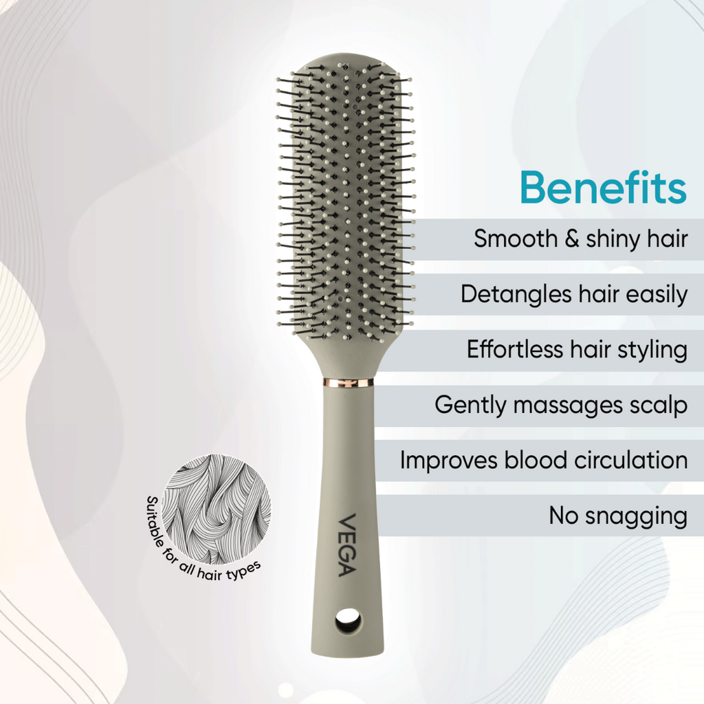 Vega Flat Hair Brush - E35-FB