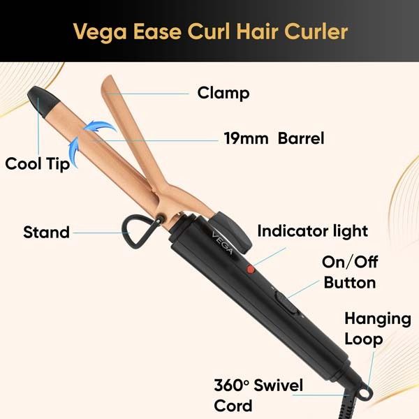 Ease Curl Hair Curler (19MM Barrel) - VHCH-01