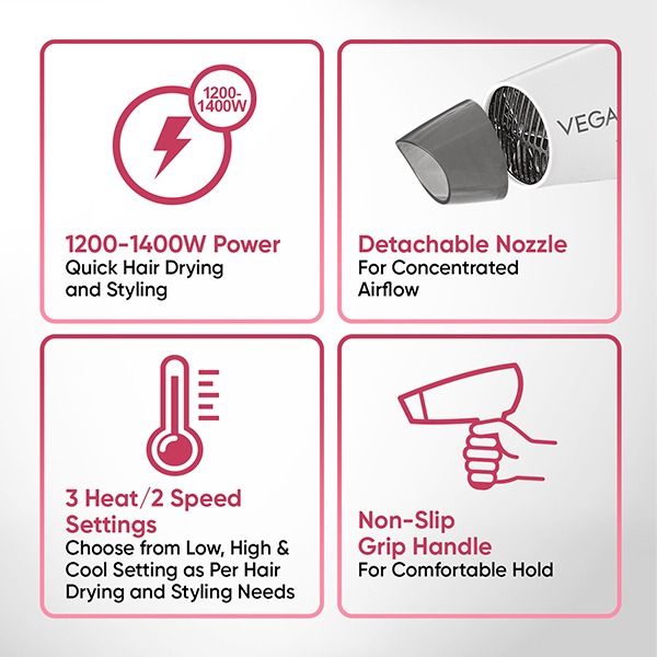 Go-Style 1200-1400 Watts Hair Dryer - VHDH-18