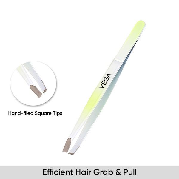 Gorgeous Green Tweezer - Slant Tip - TW-07