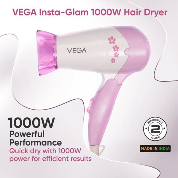 Insta Glam 1000 Watts Hair Dryer - VHDH-20