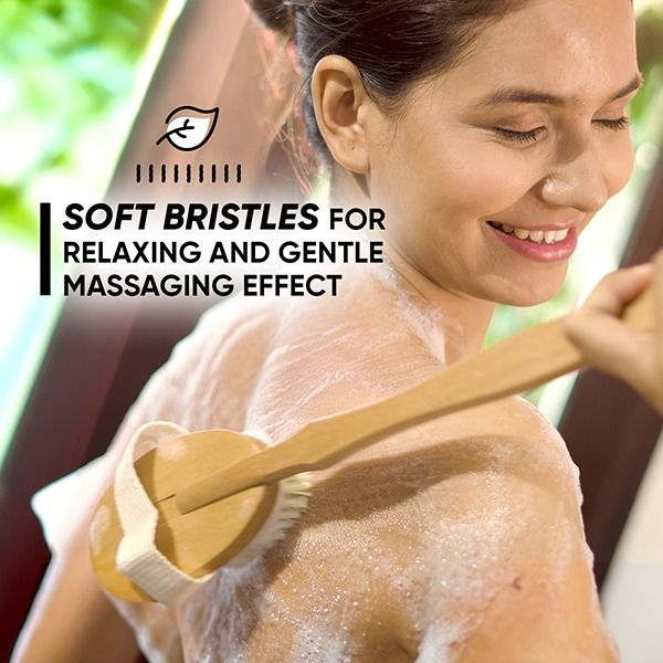 Natural Bristle Bath Brush - NBA-1/3