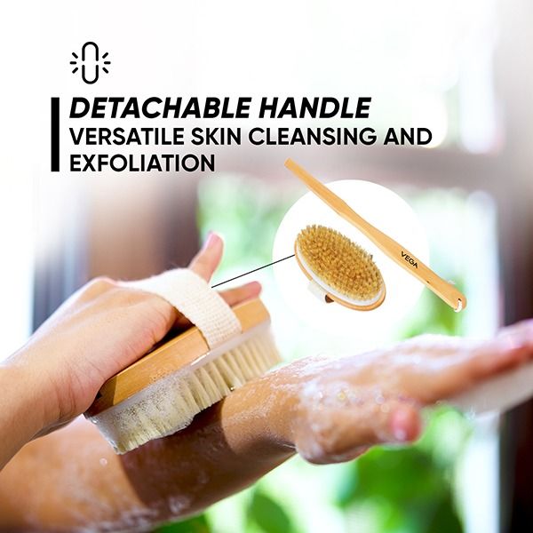 Natural Bristle Bath Brush - NBA-1/3