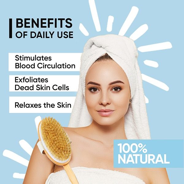 Natural Bristle Bath Brush - NBA-1/3