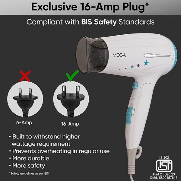 Insta Wave 1400-1600 Watts Hair Dryer - VHDH-22