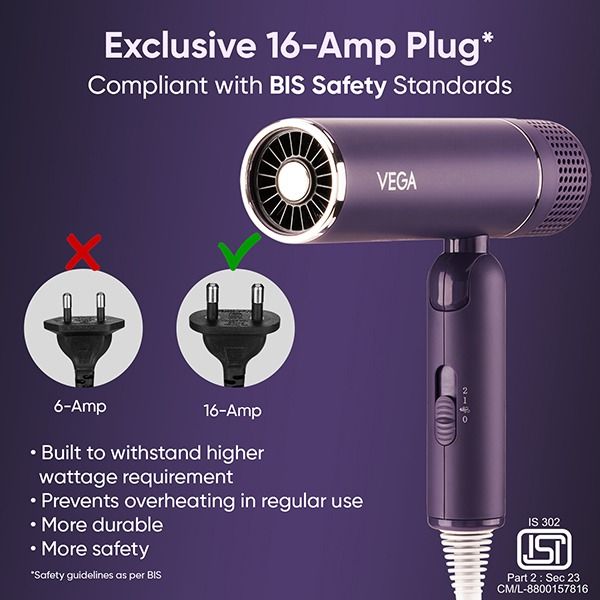 VEGA Style Pro 1400-1600 Watts Hair Dryer - VHDH-30