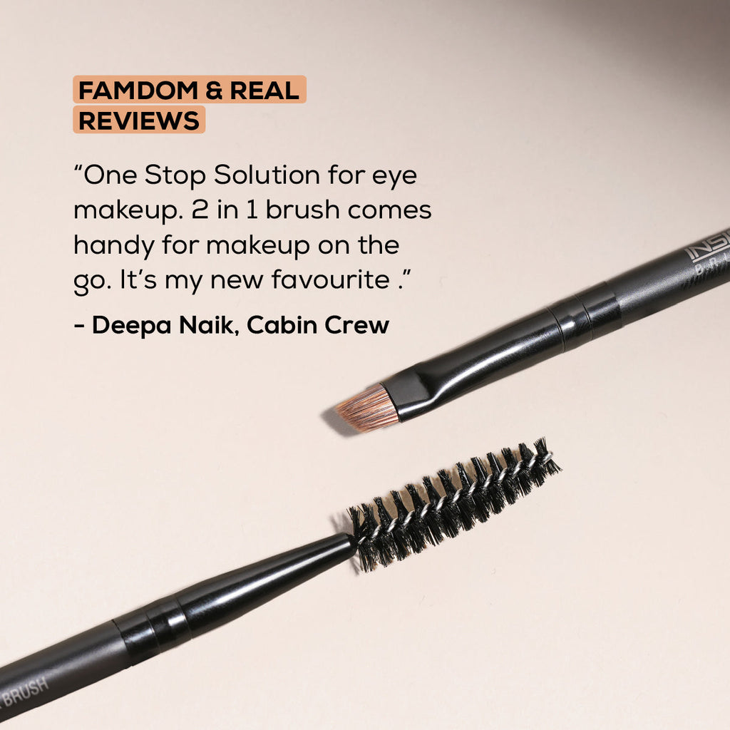 Flat Eyeliner & Mascara Brush (2IN1)