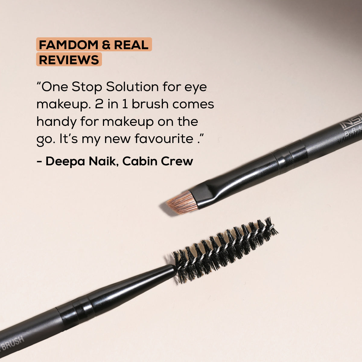 Flat Eyeliner & Mascara Brush (2IN1)