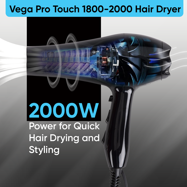Pro Touch 1800-2000 Watts Hair Dryer - VHDP-02