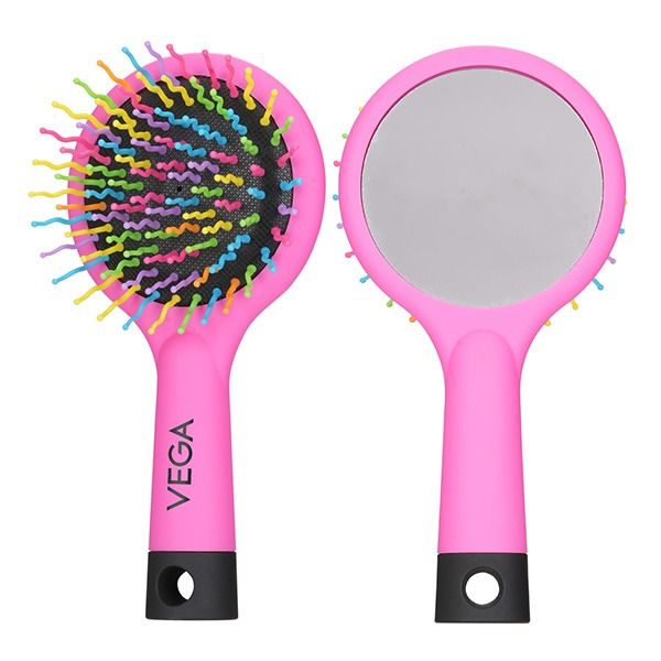 Rainbow Hair Brush (with mirror) - R17-CB