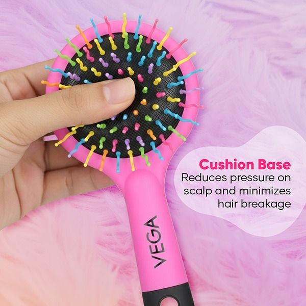 Rainbow Hair Brush (with mirror) - R17-CB