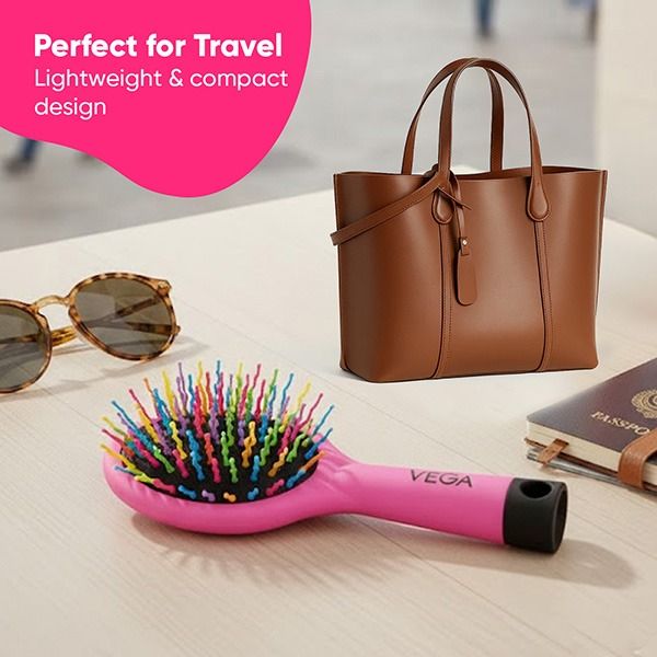 Rainbow Hair Brush (with mirror) - R17-CB