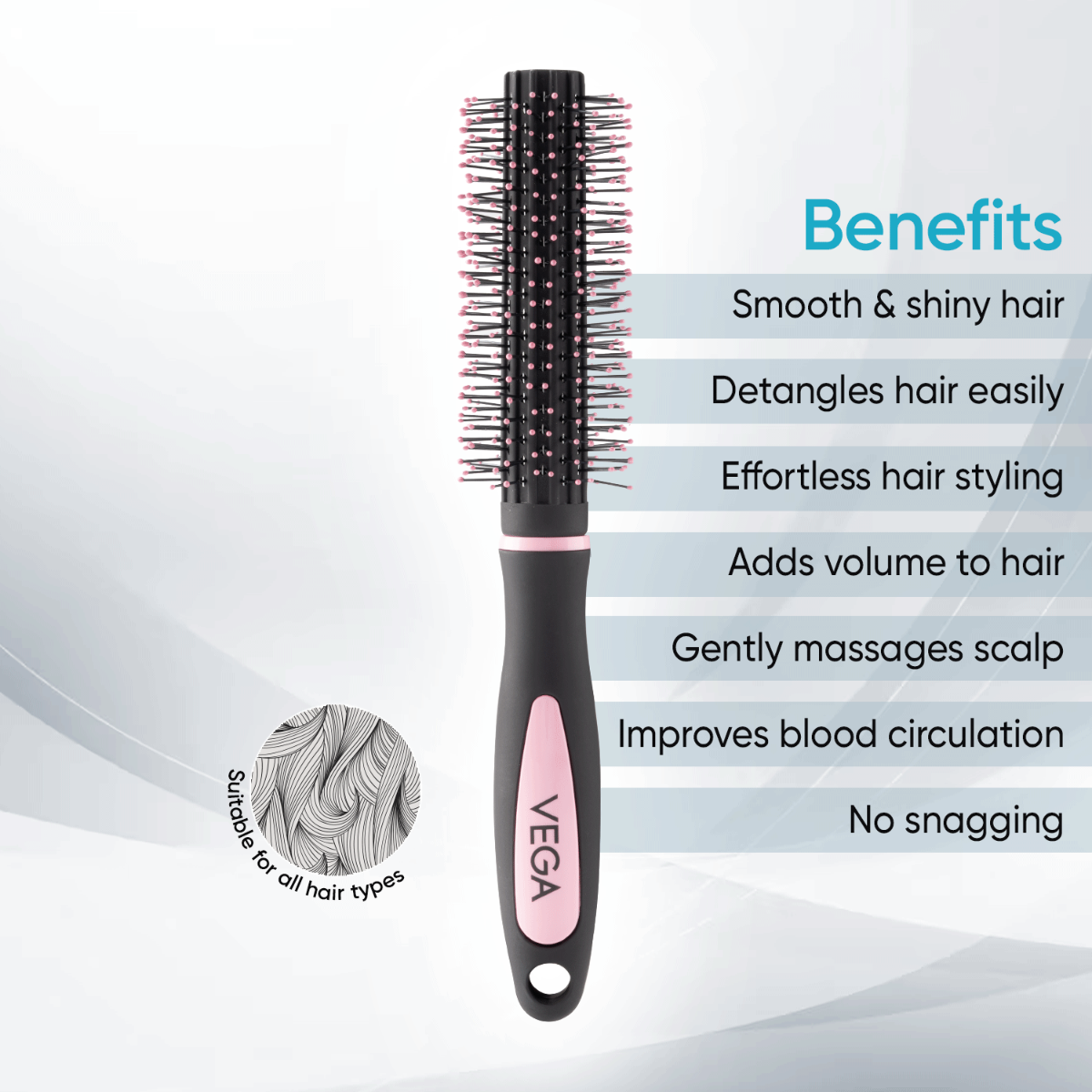 Vega Round Hair Brush - R21-RB