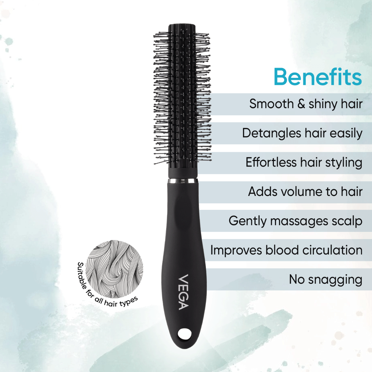 Vega Round Hair Brush - R22-RB