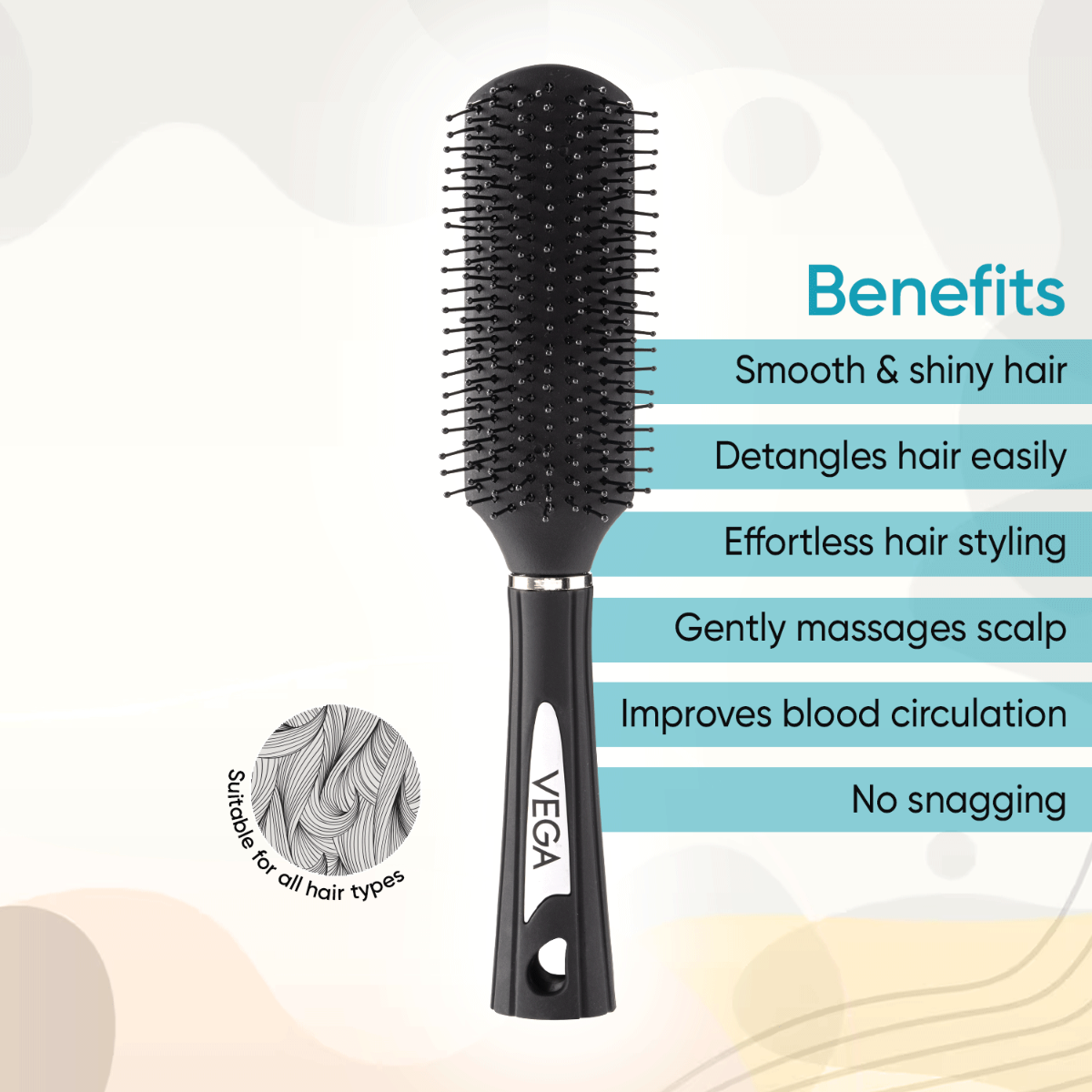 Vega Flat Hair Brush - R29-FB