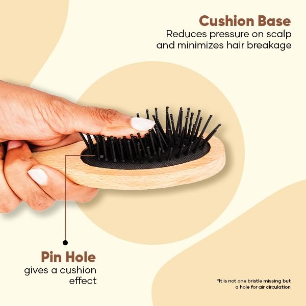 Vega Compact Wooden Hair Brush - R4-CB