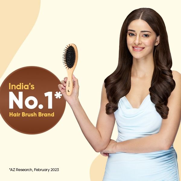 Vega Compact Wooden Hair Brush - R4-CB