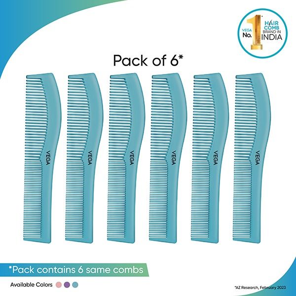 RCB-02 Basix Hair Combs (Pack of 6)