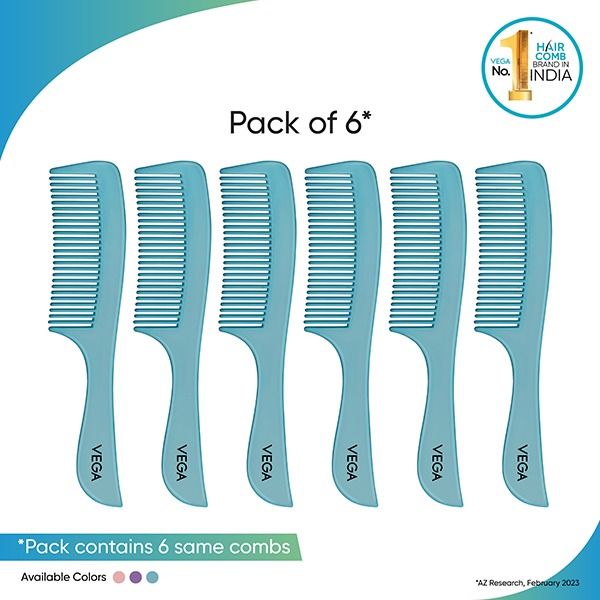 RCB-03 Basix Hair Combs (Pack of 6)