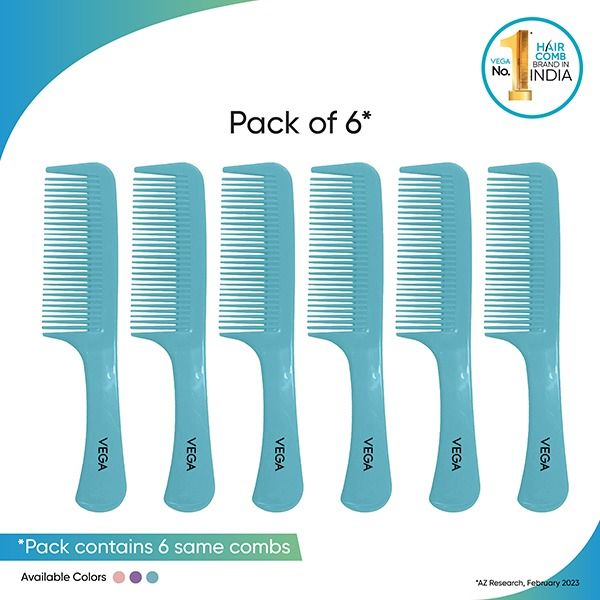 RCB-06 Basix Hair Combs (Pack of 6)