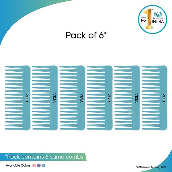 RCB-07 Basix Hair Combs (Pack of 6)