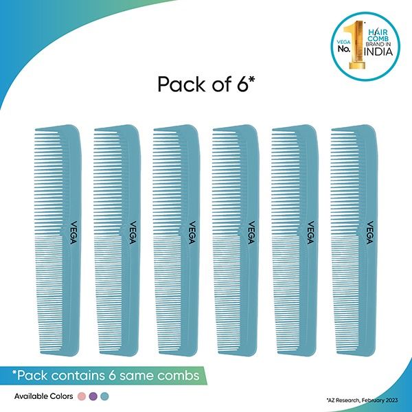 RCB-08 Basix Hair Combs (Pack of 6)