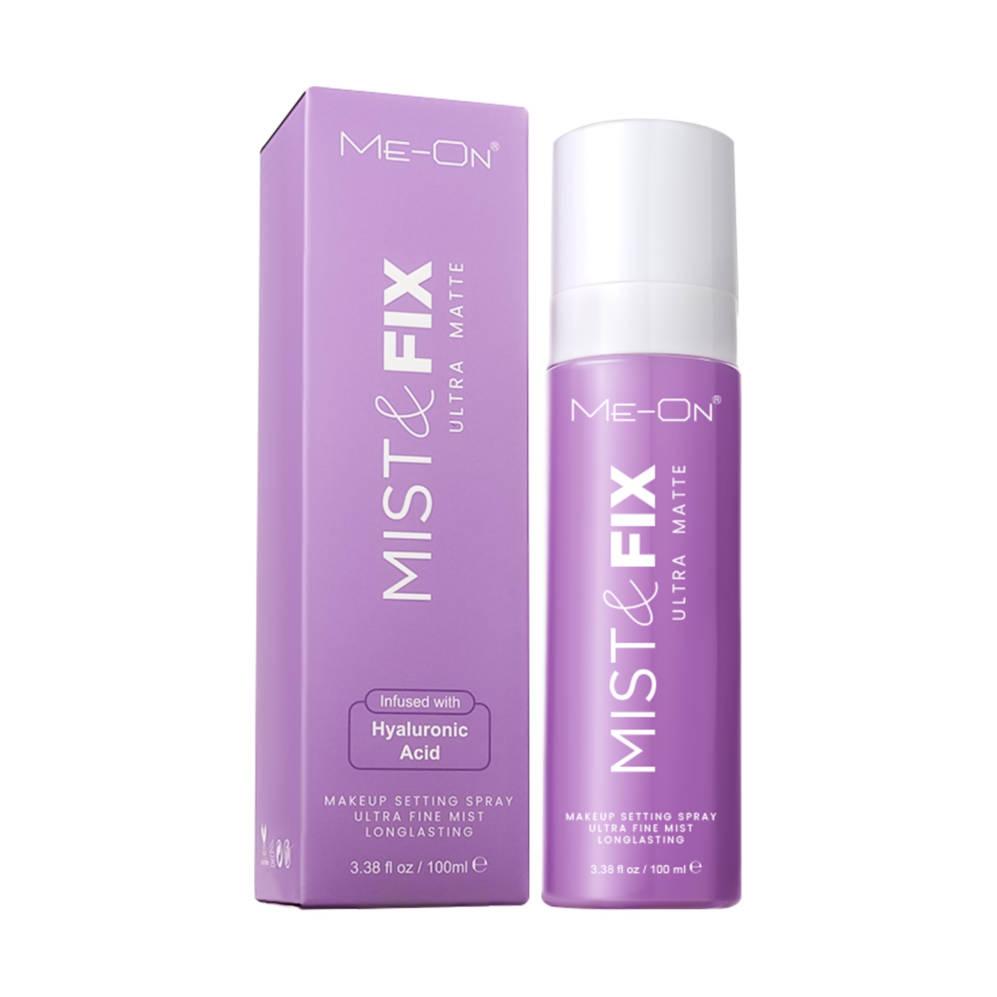 ME-ON Ultra Mist Makeup Setting Spray Ultra Fine Mist-Long Lasting (100ml) | Pro Makeup Fixer| Long Lasting Makeup Setting Spray | Keeps Makeup Intact | Hydrates, Soothes & Refreshes Skin | Hyaluronic Acid