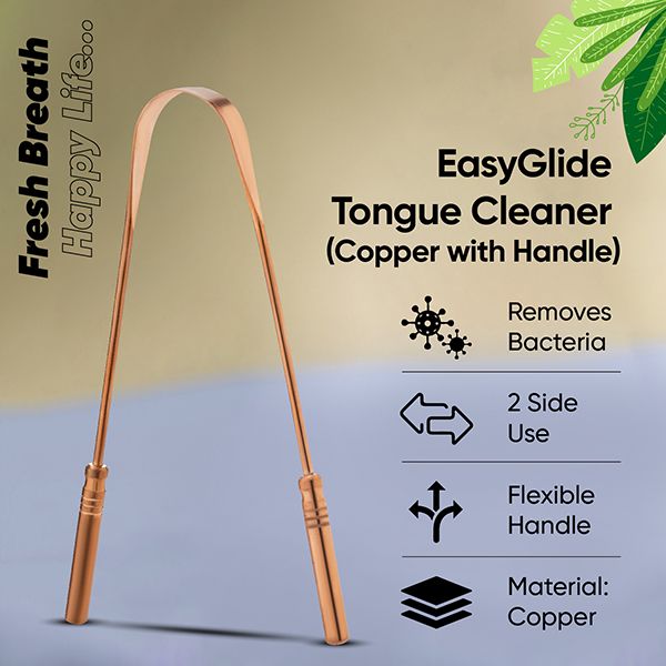 EasyGlide Tongue Cleaner (Copper with Handle) - TCC-02