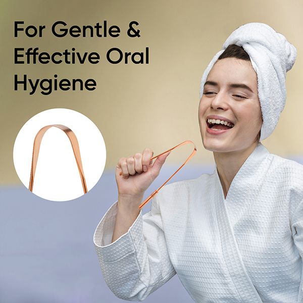 EasyGlide Tongue Cleaner (Copper with Handle) - TCC-02