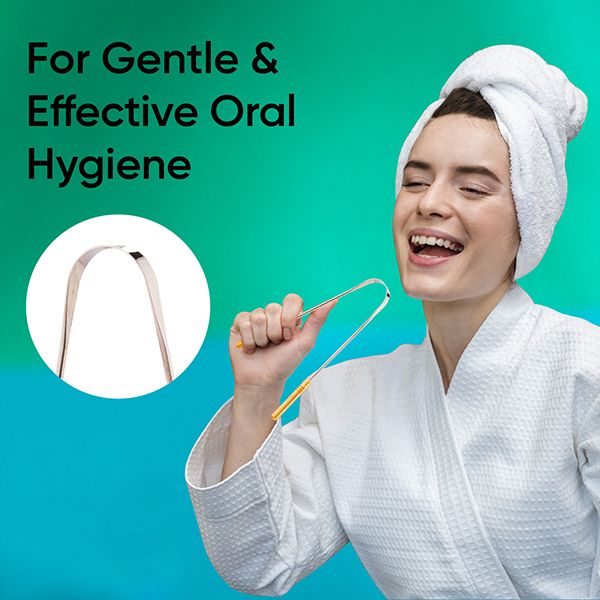 EasyGlide Tongue Cleaner (Metal with Handle) - TCM-01