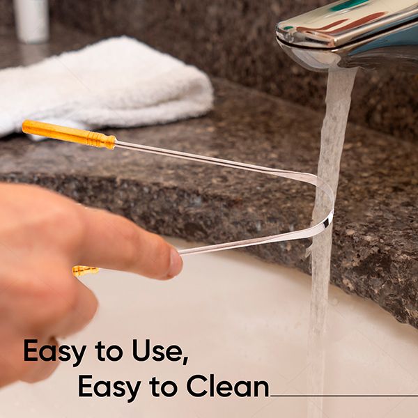 EasyGlide Tongue Cleaner (Metal with Handle) - TCM-01