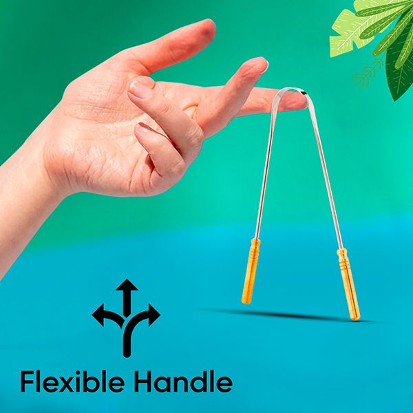 EasyGlide Tongue Cleaner (Metal with Handle) - TCM-01