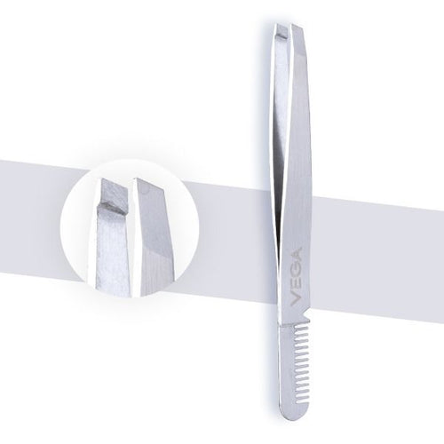 2 in 1 Brow Groomer and Tweezer - TWE-01