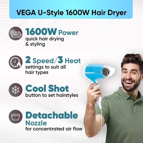 U-Style 1400-1600 Watts Hair Dryer - VHDH-32