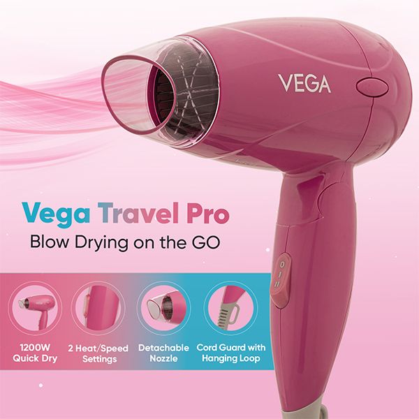 Travel-Pro 1000-1200W Watts Hair Dryer - VHDH-33