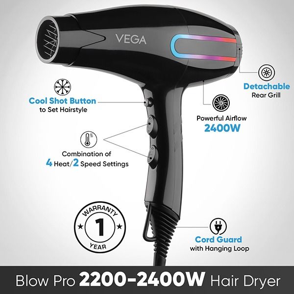 VEGA BLOW PRO  2200-2400W HAIR DRYER - VHDP-05