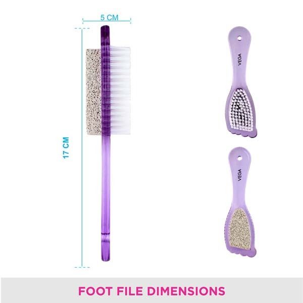 VEGA FOOT BRUSH WITH PUMICE STONE - PD-01
