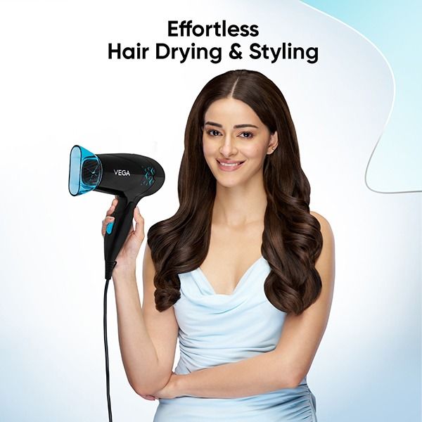 VEGA Glow Glam 1000W Hair Dryer- VHDH-26-Black