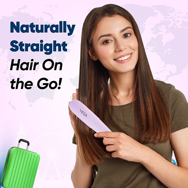 Vega Go Mini Hair Straightener Brush - VHSB-05