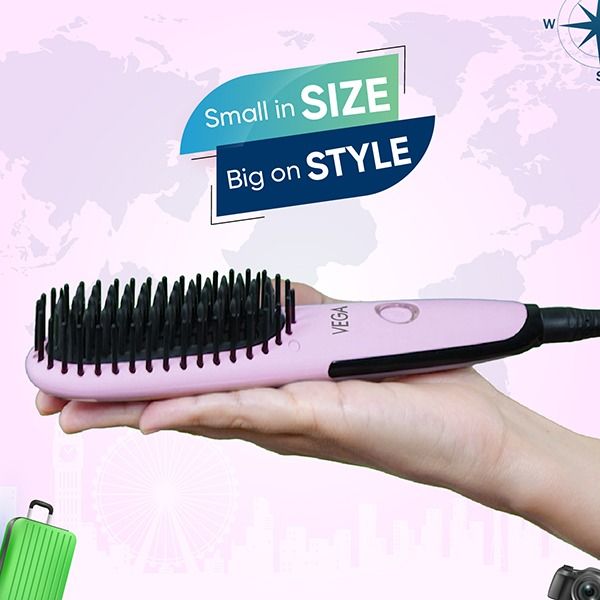 Vega Go Mini Hair Straightener Brush - VHSB-05