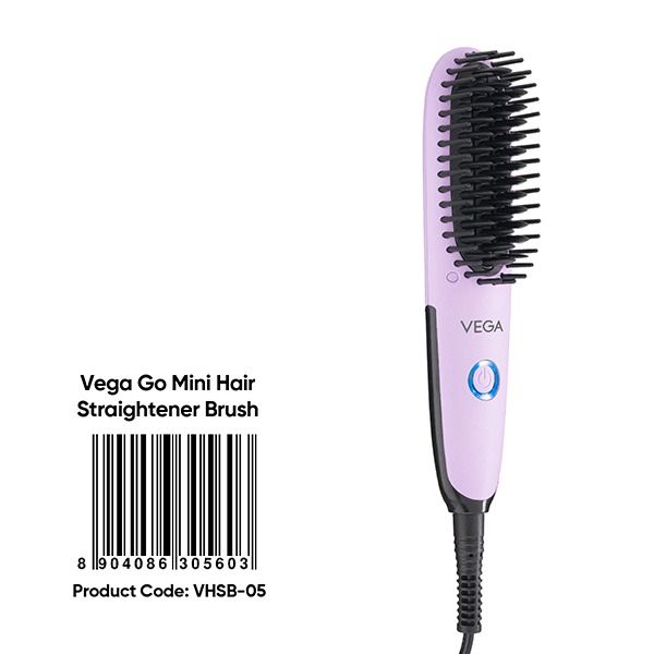 Vega Go Mini Hair Straightener Brush - VHSB-05