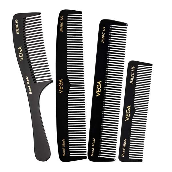 Vega Handcrafted Black Combs (Set of 4 combs)-01