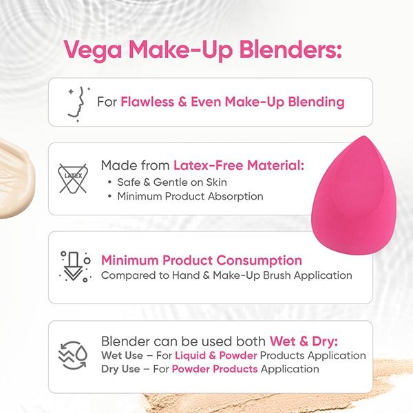 Vega Make-Up Blender (Pack of 1) - MP-03