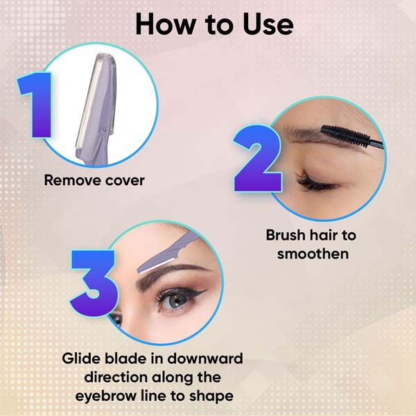 VEGA Smooth Eyebrow Shaper Set of 4 Tools-ESS-04