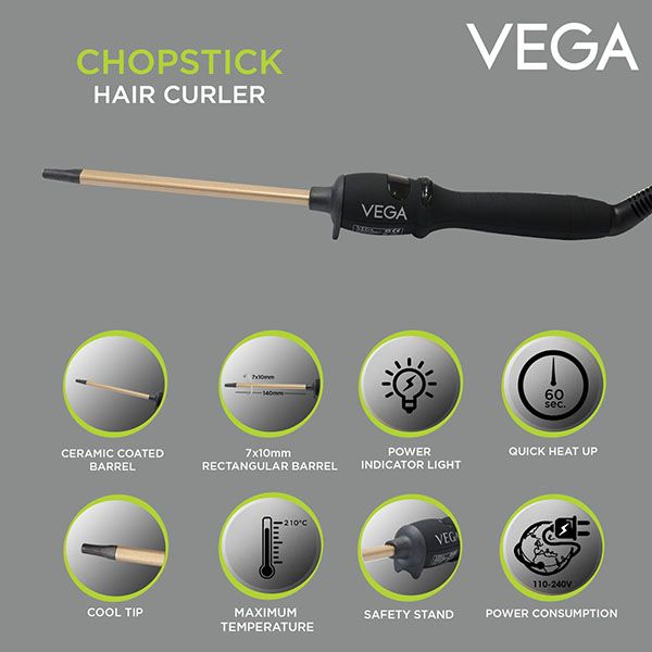 Chopstick Hair Curler (7X10MM Barrel) - VHCS-01