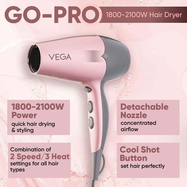 Go-Pro 1800-2100W Hair Dryer-VHDH-25
